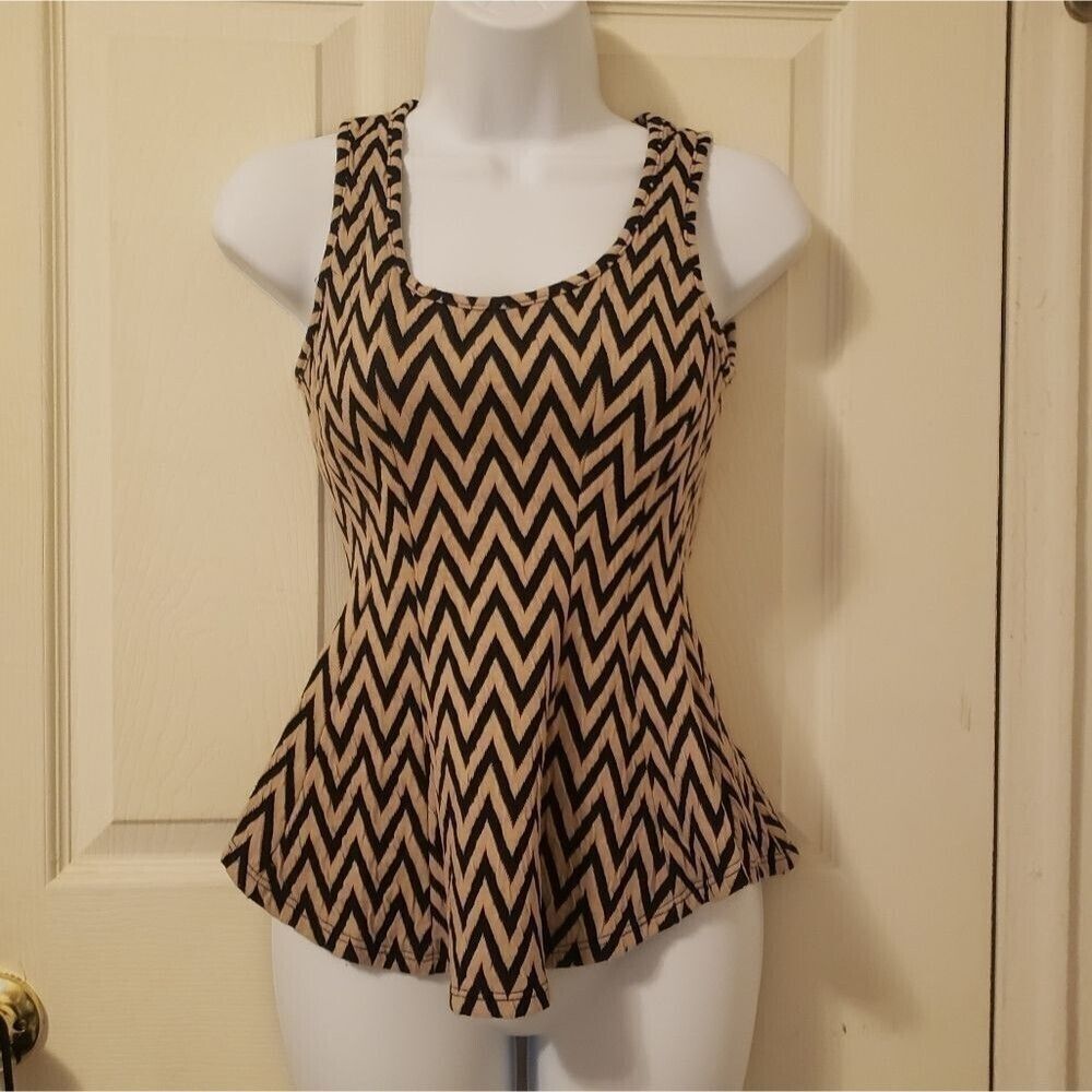 š
ŗpapaya vintage abstract dress top cotton blend Sleeveless dress shirt